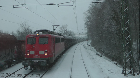 Vista dalla cabina - DB BR 140 (Germania)